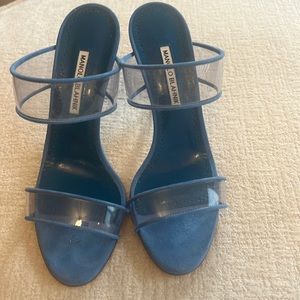 Manolo Blahnik clear sandals